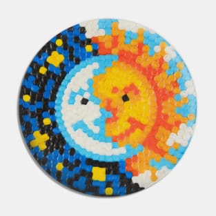 Sun and Moon illustration Pin