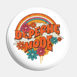 Retro Rainbow - Depeche Mode Pin