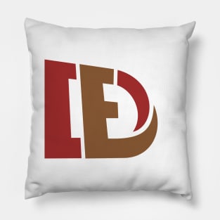 Letter DE or ED Sticker vector logo design. Initial letter ED logotype company name swoosh sticker design. Pillow