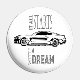 Dream mustang Pin