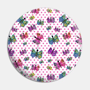 Butterflies And Polka Dots Pin