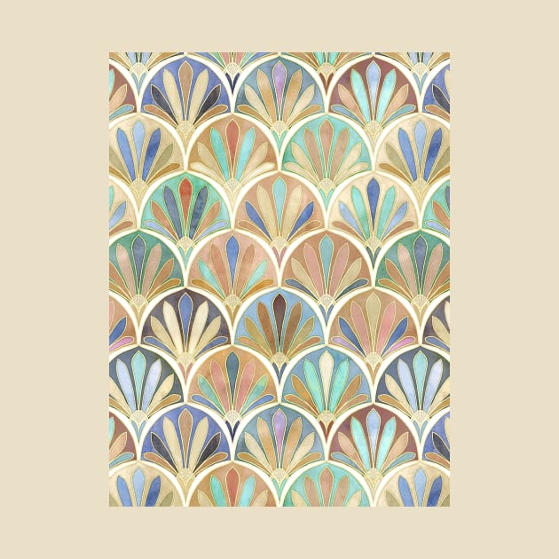 Autumn Neutrals Vintage Twenties Art Deco Pattern by micklyn