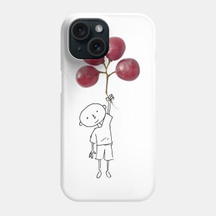 Boy with grapes Phone Case