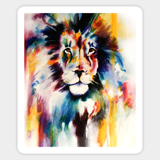 Colorful Lion Lion Sticker Teepublic
