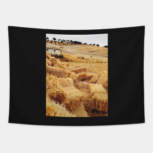 Straw Bales in Beautiful Countryside Tapestry