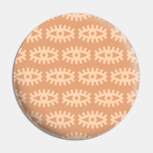 Eye Seamless Pattern in Beige Pin