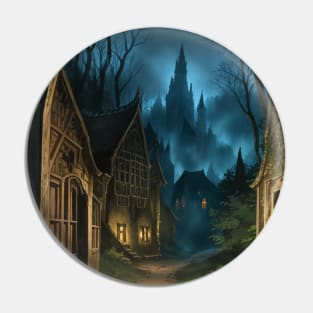 DND Scene - Gothic Horror Village Pin