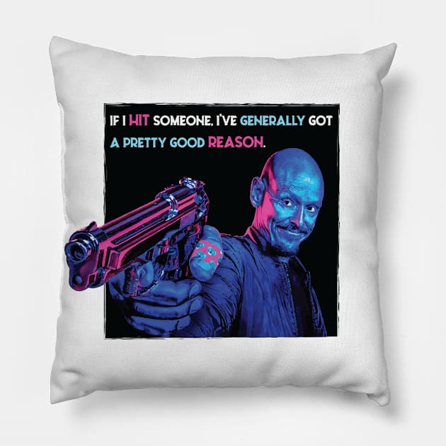 Mr Inbetween Ray Shoesmith 2 Pillow by HurdyGurdy