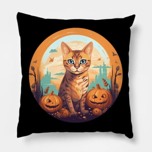 Bengal Cat Halloween, Cat Lover Pillow