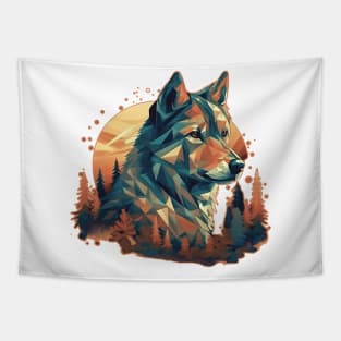 Abstract wolf Tapestry