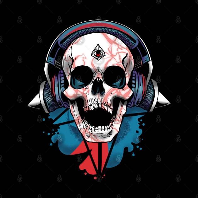 Headphone Skull by Elijah101