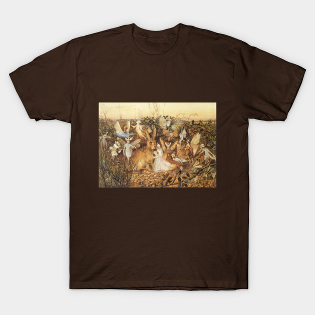 Rabbit Among the Fairies by John Anster Fitzgerald - Fairies - T-Shirt