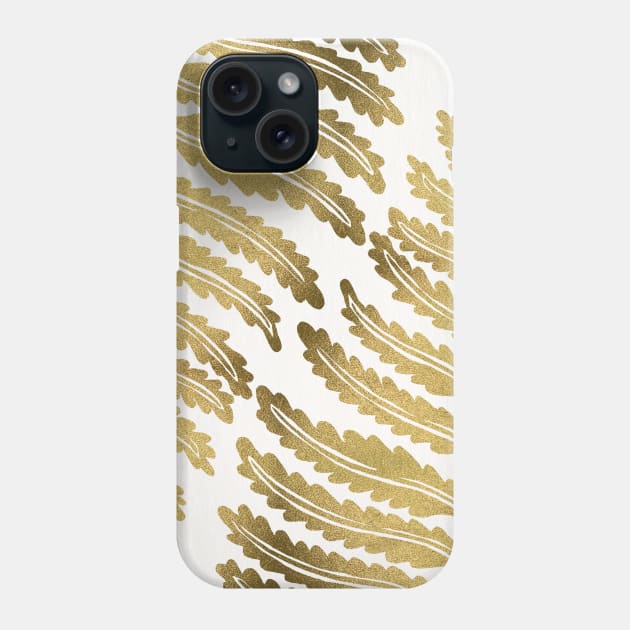 fern leaf gold Phone Case by CatCoq