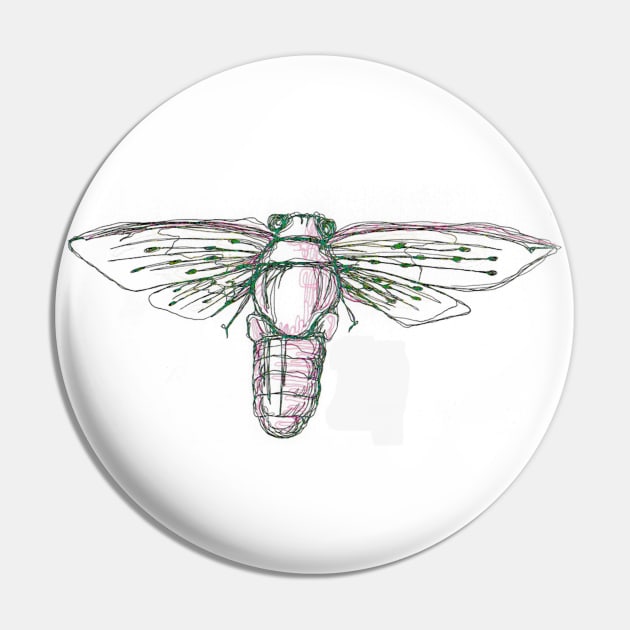 Cicada Pin by Art of V. Cook