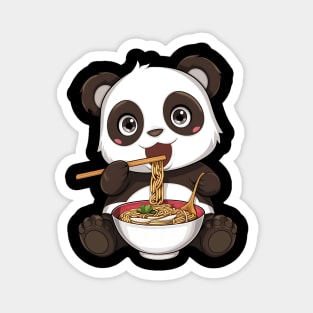 Smiling Panda Ramen Lover – Kawaii Anime Style Magnet