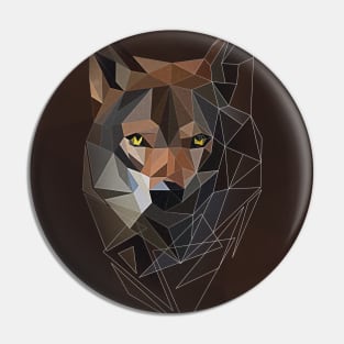 Low Poly Majestic Wolf Pin