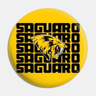 Saguaro Sabercats (Stacked - Black) Pin