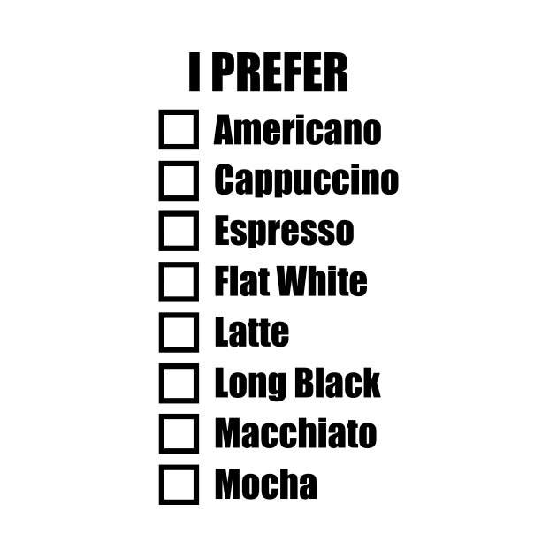 Coffee Preference Check List by weaponology