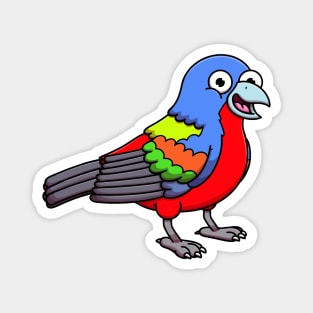 Happy Painted Bunting Bird Magnet