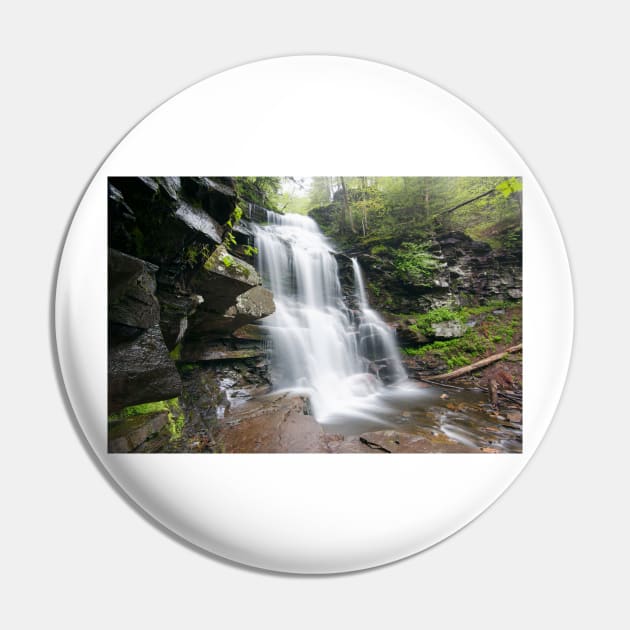 Forest Waterfall Pin by jswolfphoto