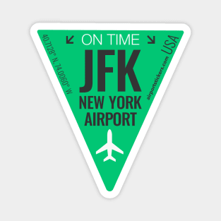 Airport code JFK triangle Magnet