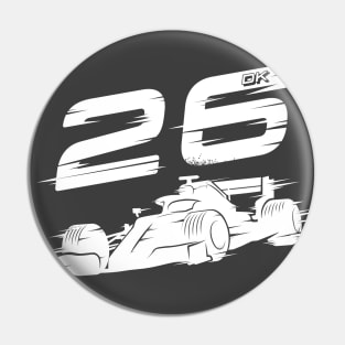 We Race On! 26 [White] Pin