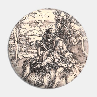 Samson Slays the Lion by Albrecht Durer Pin