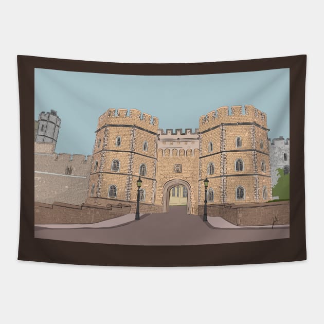 Windsor castle Tapestry by vixfx