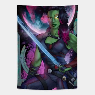 Green Space Warrior Tapestry