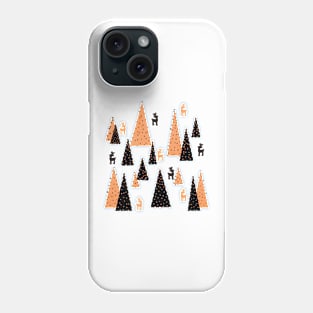 Reindeer in the forest at Christmas Phone Case