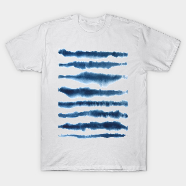 Navy Blue Horizontal Stripes Stripes T Shirt Teepublic