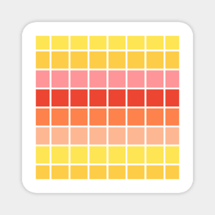 Checkered pattern in warm retro yellow colors Magnet