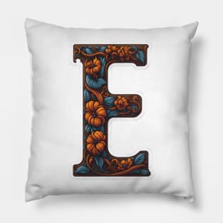 Letter E (V) Pillow