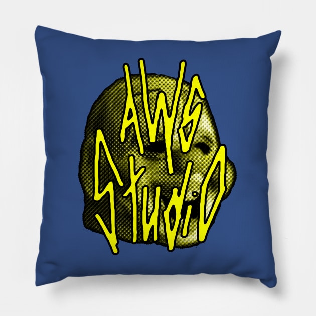 AWS Studio - clown yellow Pillow by AWSchmit