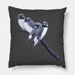 swallows all in a row Pillow