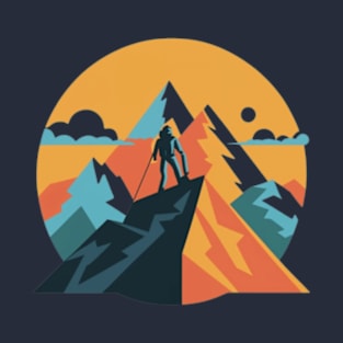 A stylized mountain landscape T-Shirt