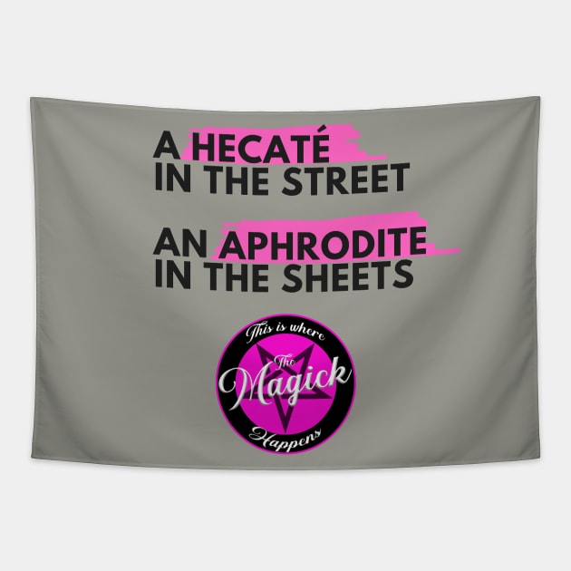 Hecaté & Aphrodite (Pink) Tapestry by MagickHappens