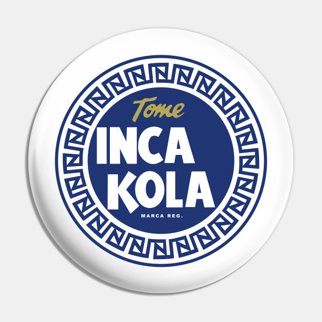 Inca Kola - circle design - Peruvian Drink Pin by verde