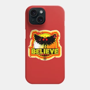 Retro Vintage Mothman Believe Distressed Old Gaming Comic Sci-Fi Phone Case