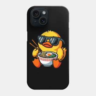 Duck With Sunglasses Eating Ramen Phone Case