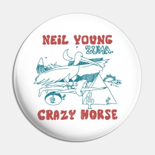 classic 70s neil young & crazy horse Pin