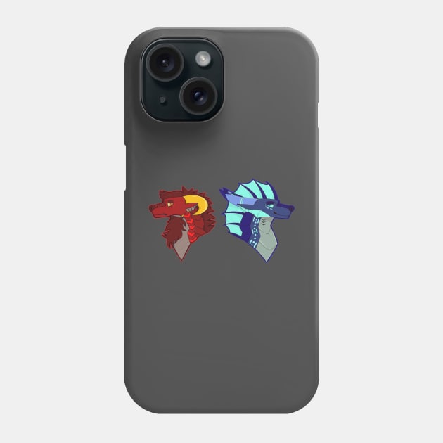 Fire and Water Dragon🔥❤💧💙 Phone Case by Studio 20Bones