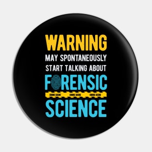 Forensic Science Funny Gifts Pin