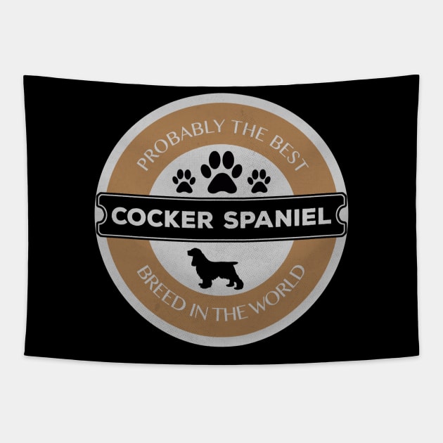 Cocker Spaniel Logo Tapestry by RAADesigns