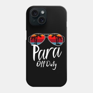 Para Off Duty, Retro Sunset Glasses, Summer Vacation Gift Phone Case