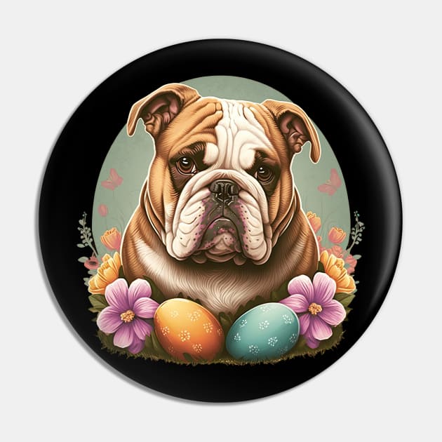 Easter Bulldog Pin by JayD World