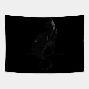 CAT CAT Cat Silhouette With Photo PREMIUM DESIGN Tapestry