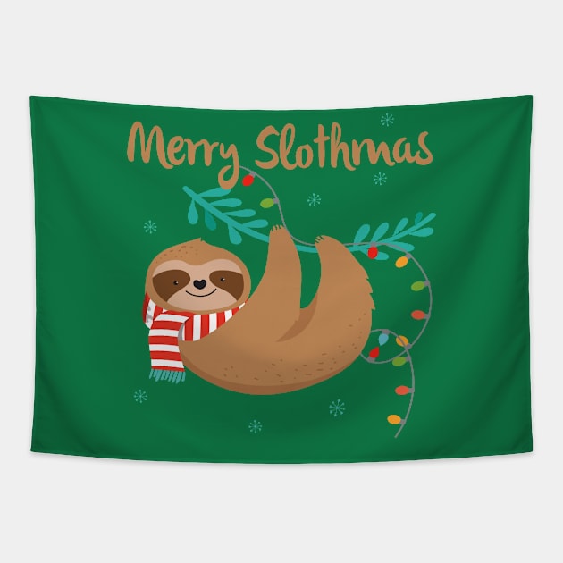 Merry Slothmas Tapestry by ManxHaven