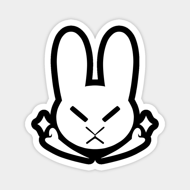 Bunny Rabbit Pirate white Magnet by TheSamDS