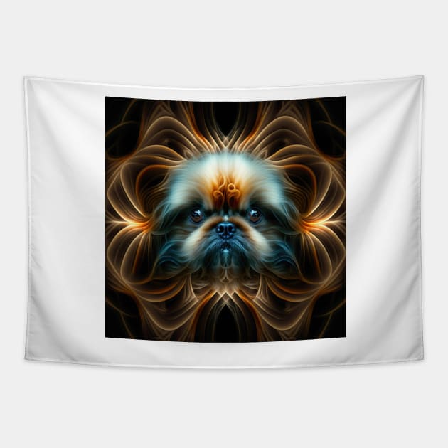 A Fractal Design of A Pekingese Tapestry by daniel4510